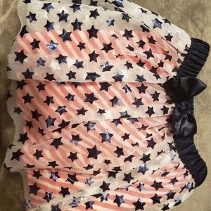 Little girls star's and  Stripes tutu size 2T